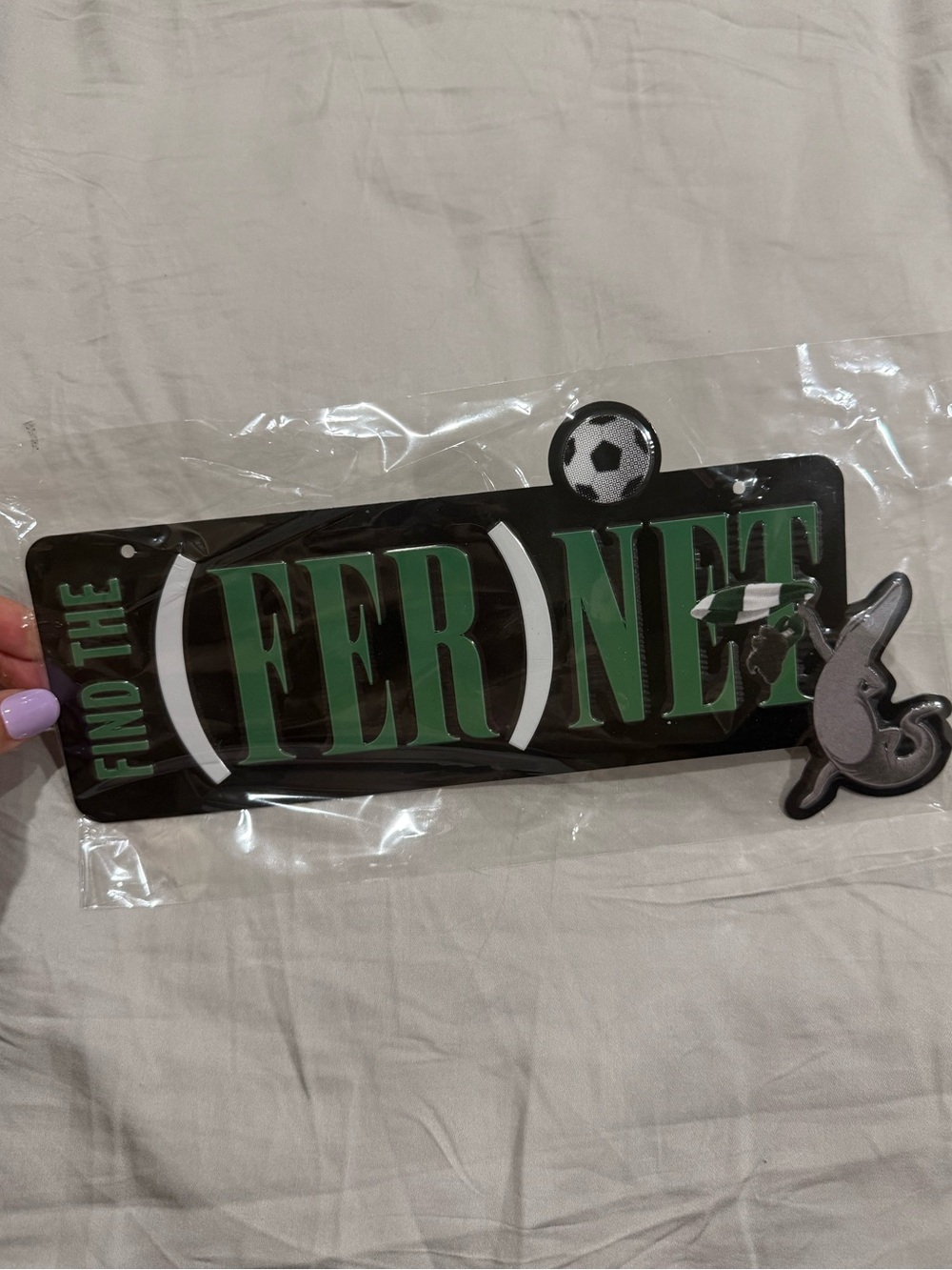 Fernet - Find The (FER) Net Decorative Sign - Black & Green